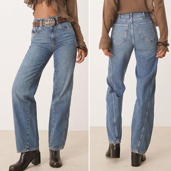 Free People Denim - NEW FREE PEOPLE WE THE FREE OPAL ASTER STRAIGHT LEG JEANS Size 24